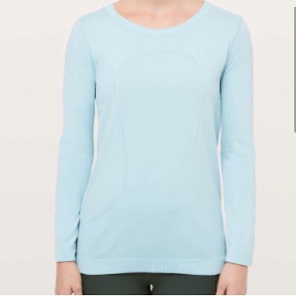 Lululemon Swiftly Tech Relaxed Long Sleeve Crewneck Shirt Blue - Picture 1 of 8